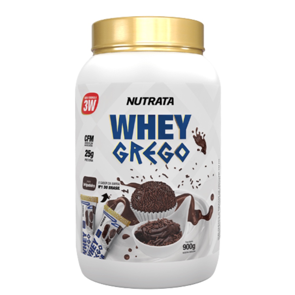 Whey Grego Nutrata Sabor Brigadeiro C/ 900g