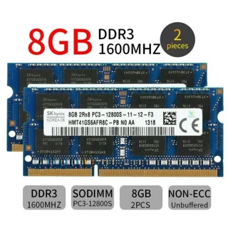 Novo Para SKHynix 16GB 8GB DDR3 1600MHz PC3-12800S CL11 204Pin Azul SODIMM Notebook Memória SDRAM