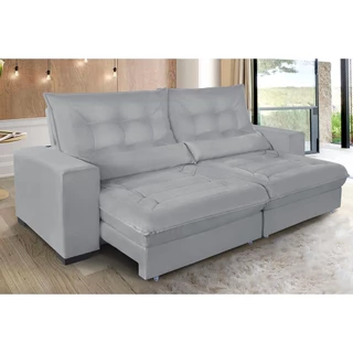 Sofá Retrátil Reclinável Miami 2,70m c/ Molas ensacadas Suede - Sofá Casa