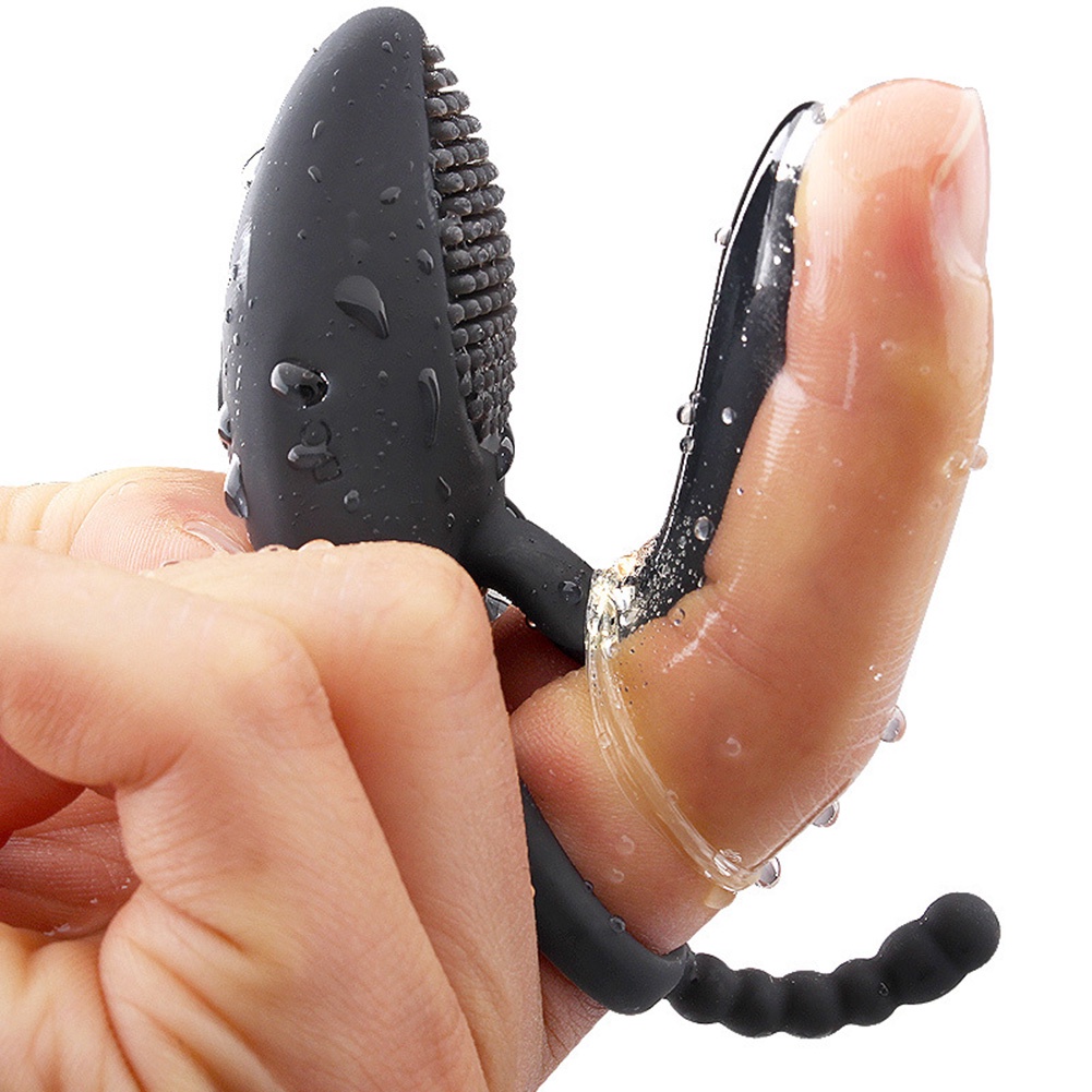 < MACmk > Masturbação Do Anel Pênis Adultos Vibrador Brinquedo Sexual G Estimulador De Ponto Anal Plug