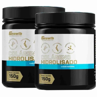 Colágeno 150g em Pó Growth Supplements Kit 2 Potes