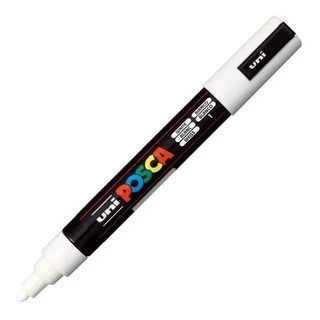 Caneta Posca Marcador Ponta 5m Branca - Caixa Com 6 Canetas