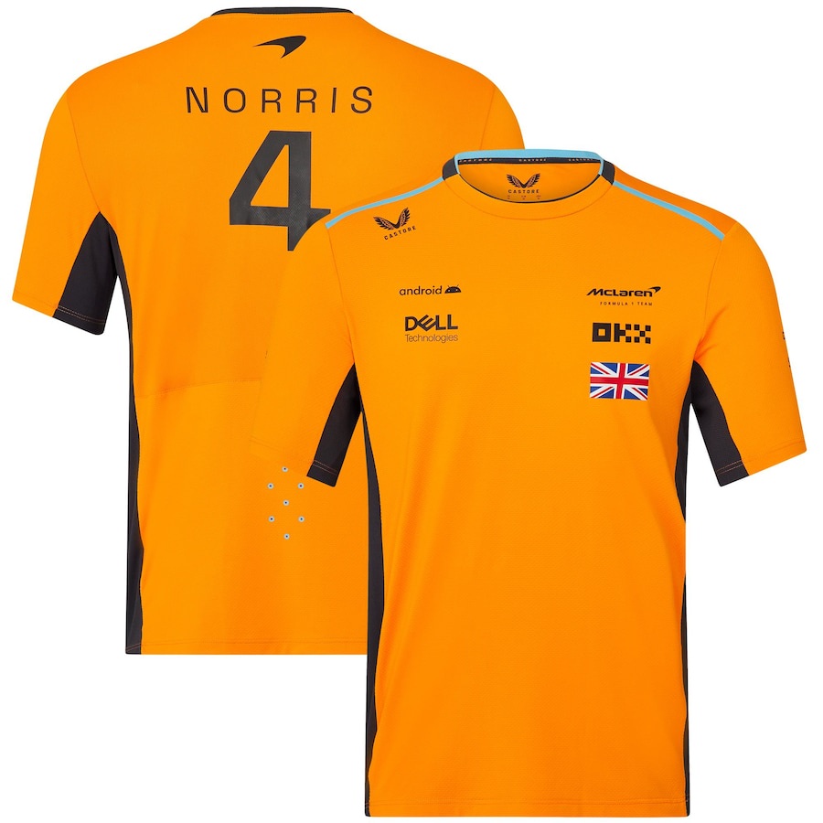 McLaren Novo 2023 Team Lando Norris Set Up T-Shirt Oscar Piastri Driver Sport Homens Mulheres Camisetas De Verão Para Crianças