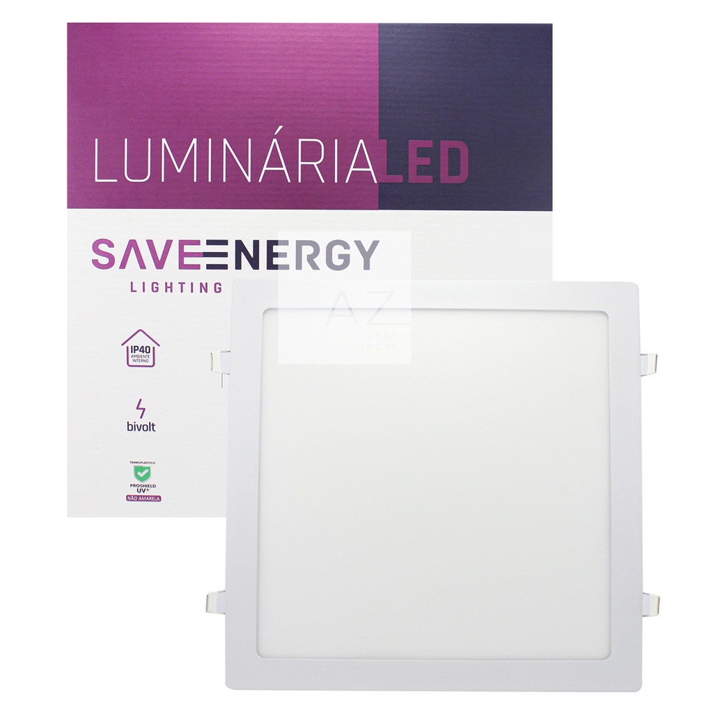 Lumin Ria Painel Plafon Led Embutir X W K Saveenergy Shopee Brasil