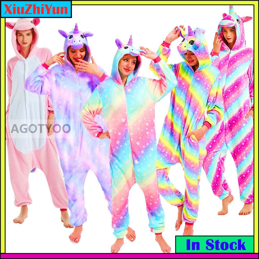 Katara 1744 Animal Onesie Unisex Pyjama Volwassenen Tieners (10 Ontwerpen) Lichaamslengte 165-175cm, Paard
