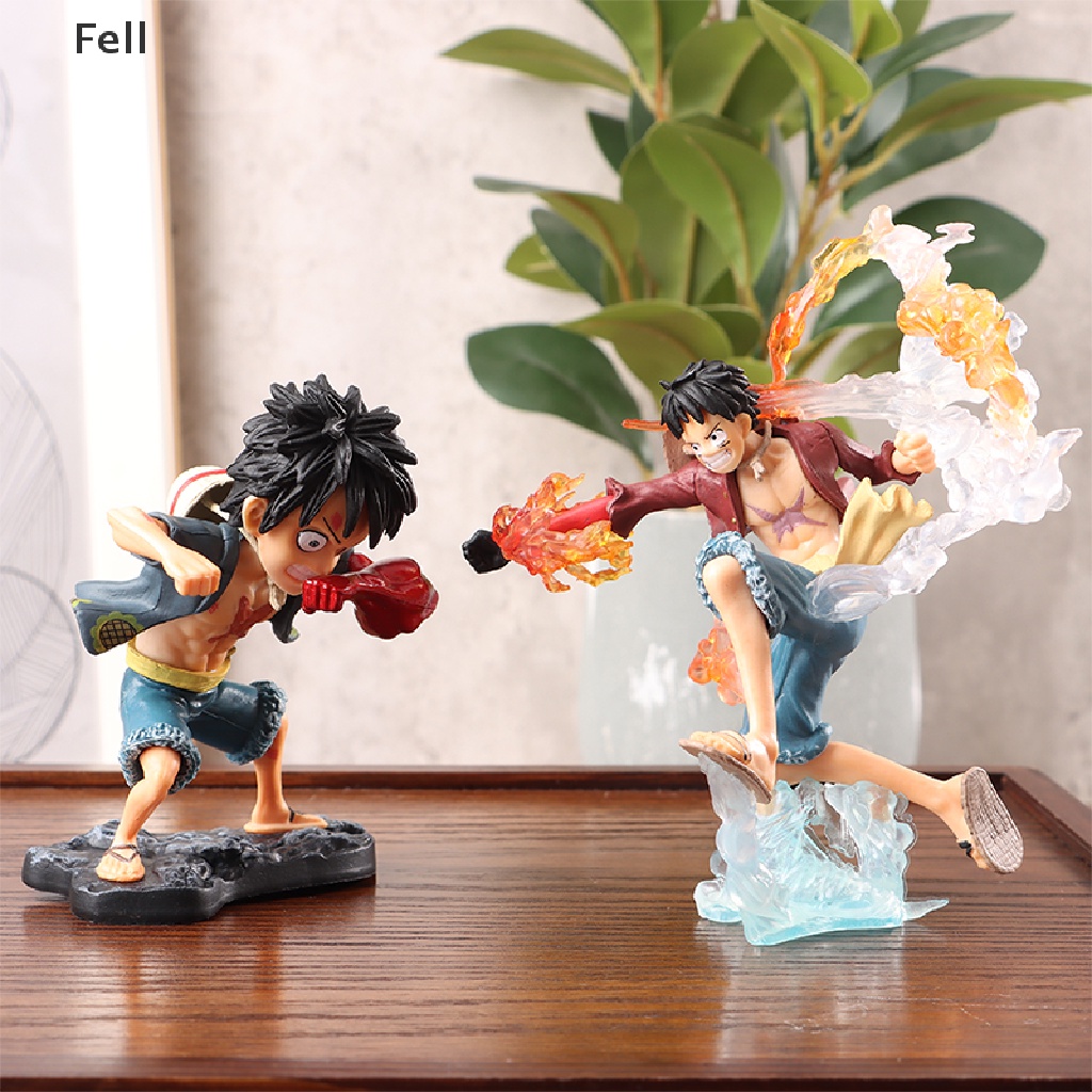 Action Figure - Kit 2 Akuma no mi (Gomu - Goru) - One Piece - Anime Figure  - Mangá - Colecionavel de anime - Otaku - Luffy - Figuras de ação 