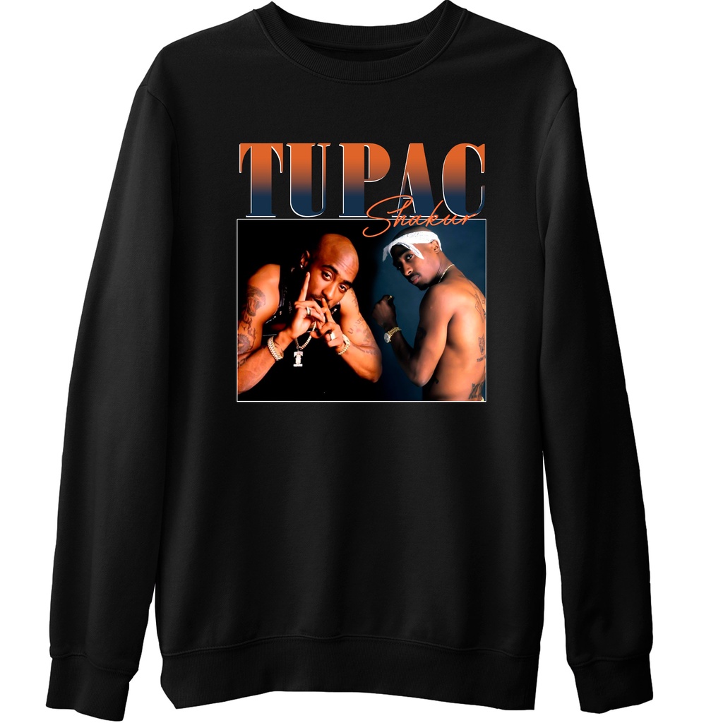 Moletom Gola Redonda 2pac Tupac Rapper | Shopee Brasil