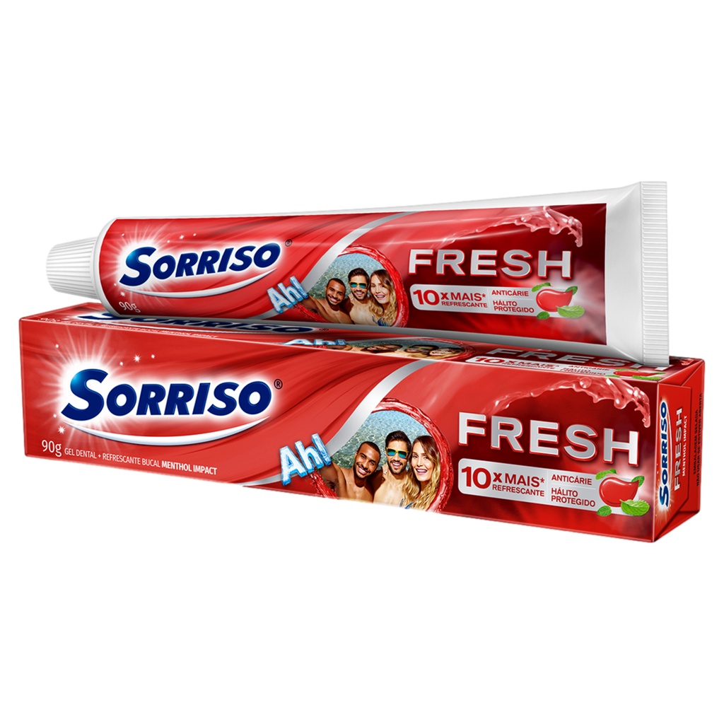 Gel Dental Menthol Impact Sorriso Fresh Caixa 90g Shopee Brasil