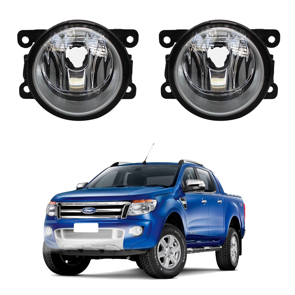 Farol de Milha Ranger 2013 a 2022 Par Farol Auxiliar de Carro Lente de ...