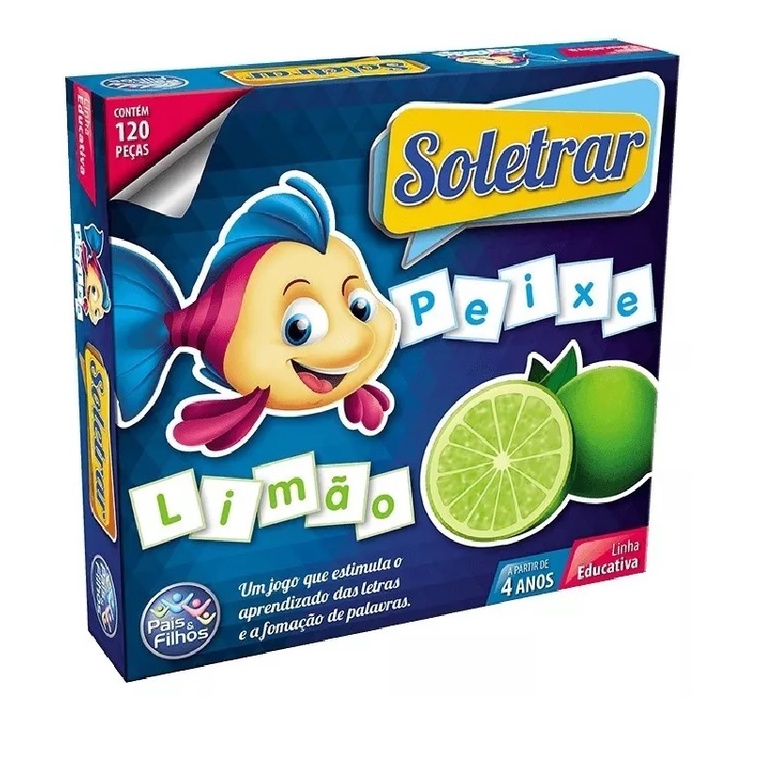 Jogo Infantil Educativo Aprenda A Soletrar 120 Pecas | Shopee Brasil