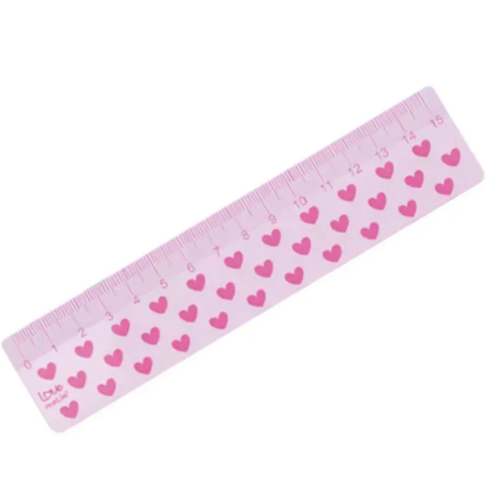 Régua Love Pink 15cm - Molin