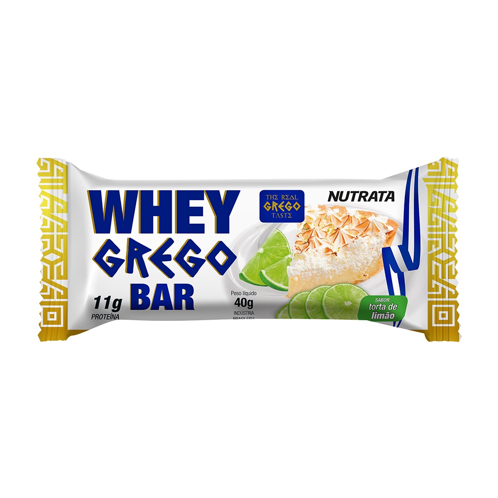 Grego Bar Sabor Torta de Limão 40g – Nutrata – Whey Protein