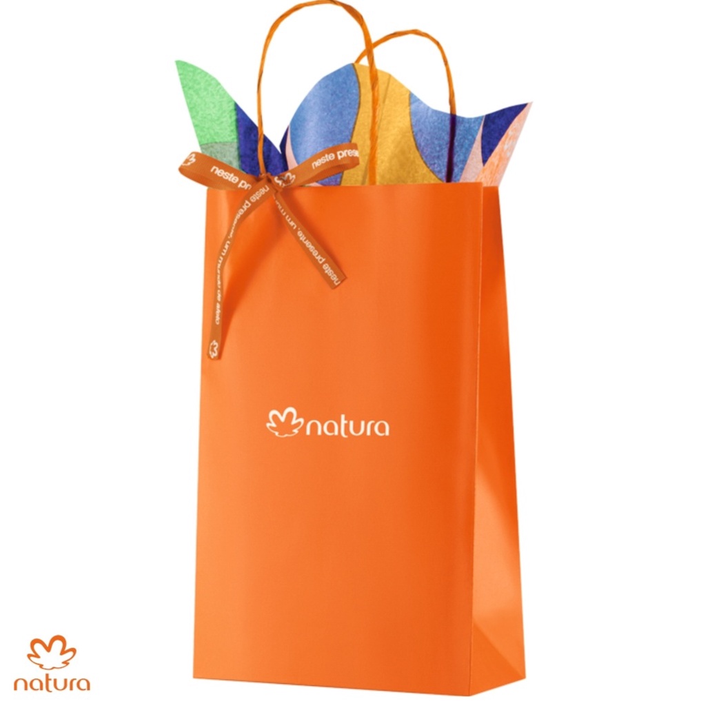 Sacolas Embalagem para presente Natura -kit com 05 sacolas | Shopee Brasil