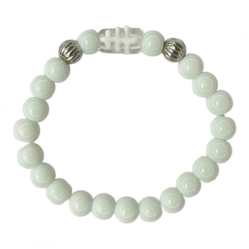 Pulseira Oxala Branca Firma Cristal e Silicone