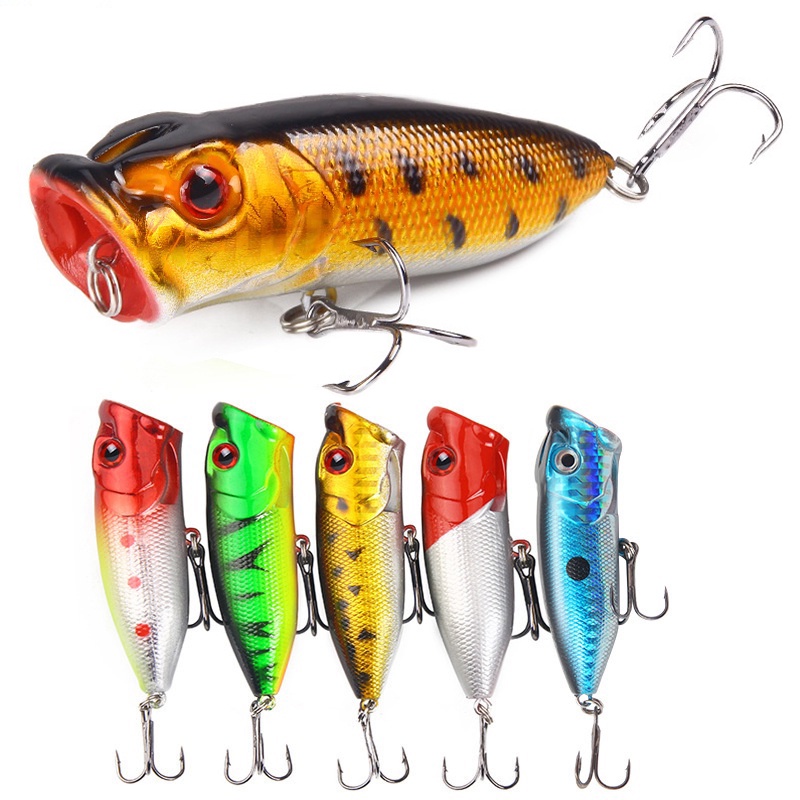 Nova Isca Popper Lure 6,5cm/12g Flutuante De Água Do Mar Pesca Doce