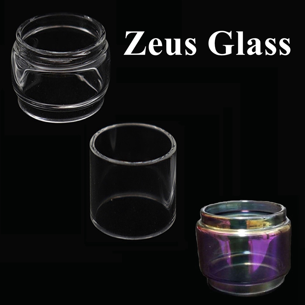 [Zeus Dual/Sub * Ohm X Mesh RTA Tubo De Vidro De Substituição Arco-Íris Transparente