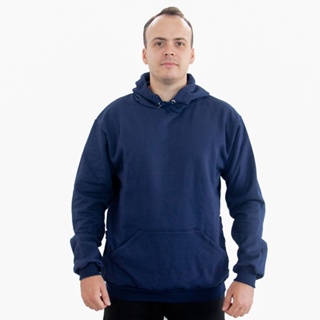 Moletom Blusa de Frio Masculino Feminino Azul Marinho Liso Sem Estampa