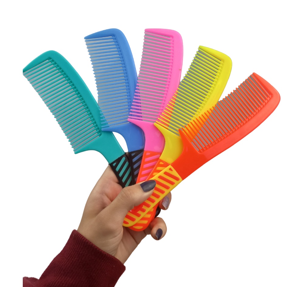 Kit 5 Pentes Cabelo Plastico Anti estatico Ondulado Colorido Shopee 