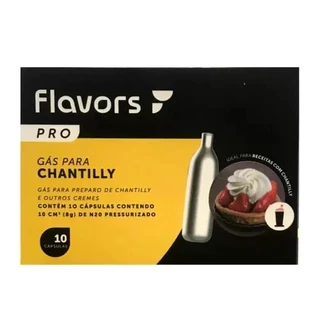 Cápsula De Gás N2o P Chantilly Caixa 10 Ampolas Garrafa Sifão- Flavors
