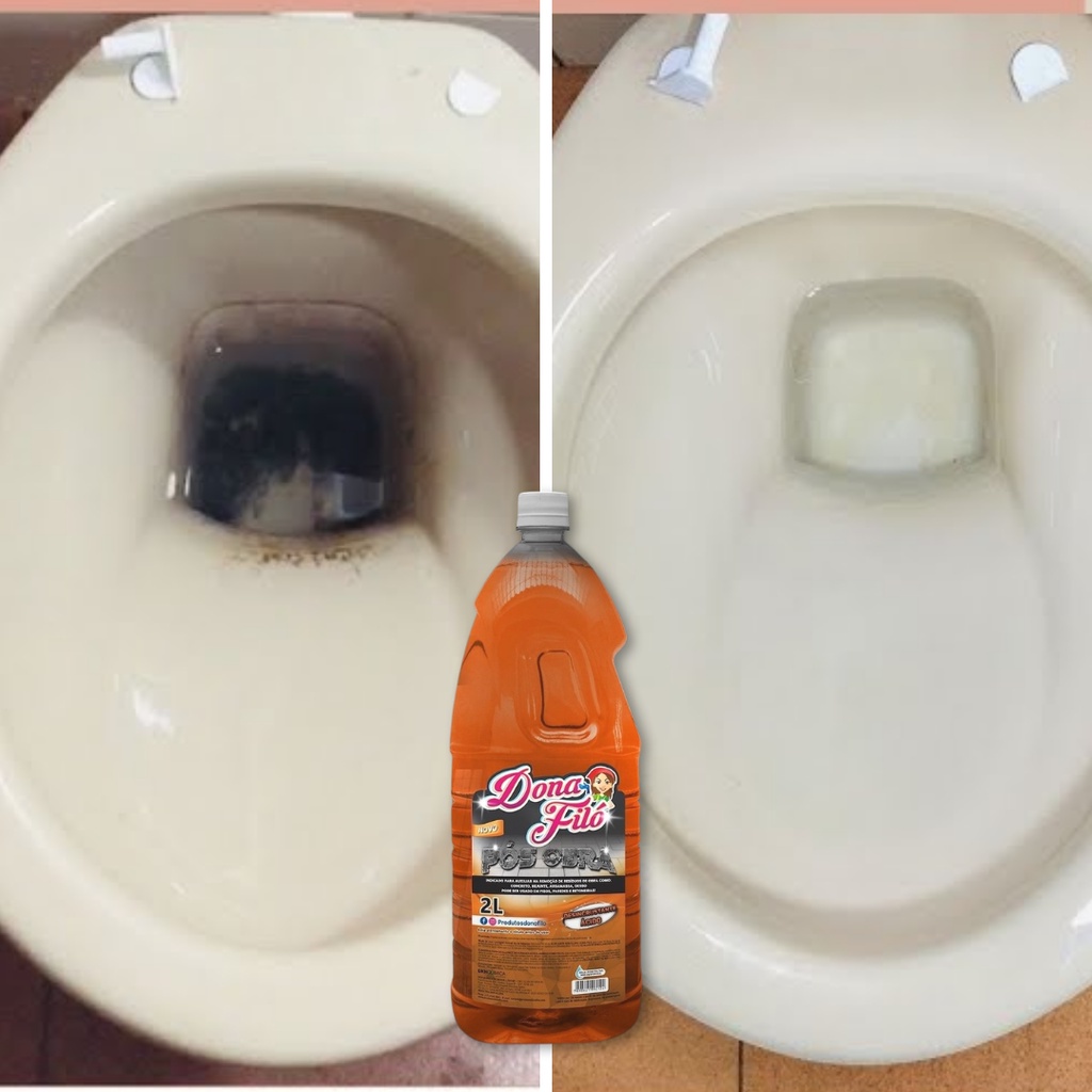 Removedor de Manchas Pós Obra Limpa Vasos Sanitários Pias Pisos Ferrugem Gesso 2 Litros