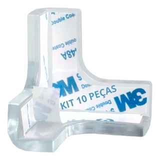 Vittak Kit Protetor Quina Bebê Idoso Mesa Canto Móveis Cantoneira Adesivo Silicone Impacto em Oferta na Shopee