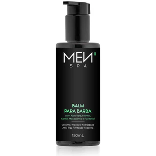 Balm Para Barba com Aloe Vera e Mentol - Volume e Maciez Anti Frizz 150mL Menspa