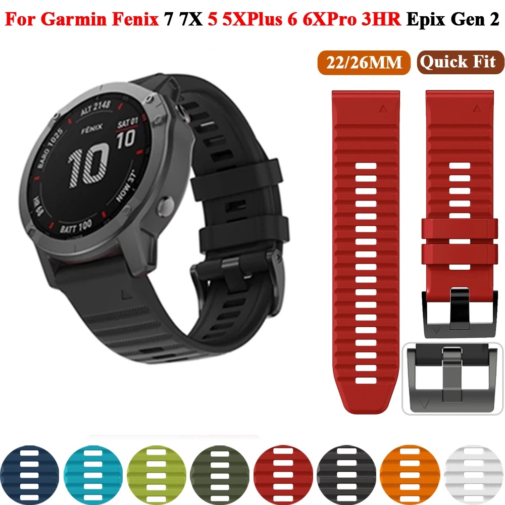 GARMIN CINTURINO / Cinghia In Silicone Per Fenix 6 6X Pro 5 5X Da Mm.26 Orologio EUR 14,90 - IT