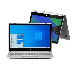 Notebook 2 em 1 M11W Prime Windows 10 Home, Processador Intel Quadcore Tela 11,6 Pol 4GB 64GB Prata - PC302