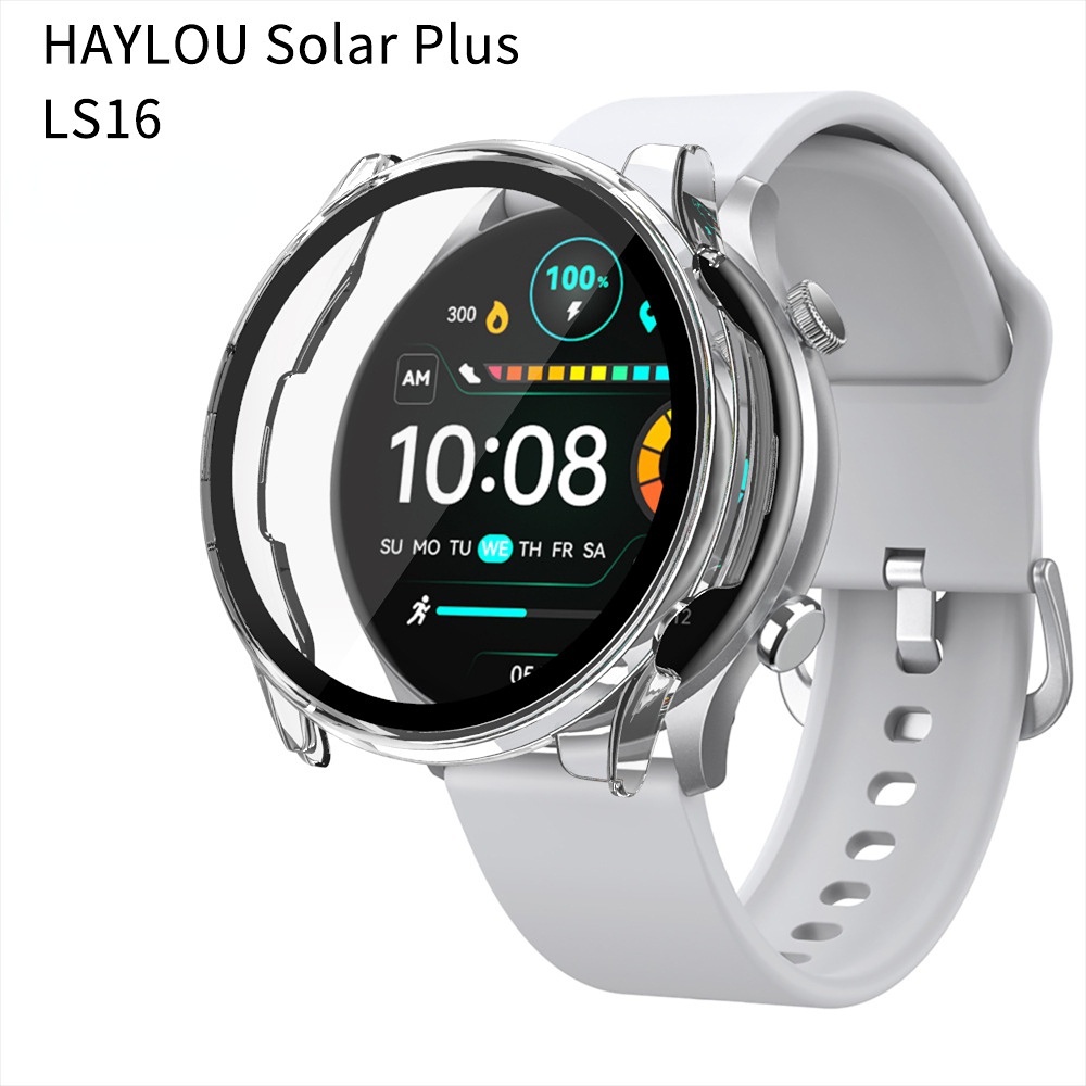 Estojo Rígido Para PC Haylou Solar Plus RT3 LS16 Capa De Smartwatch Relógio Inteligente Com Cobertura Total Acessórios Protetores De Tela De Vidro
