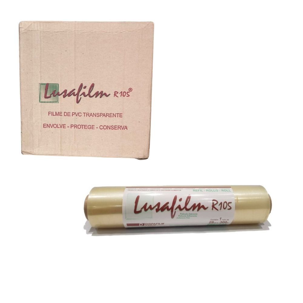 ROLO PVC 28X300 MTS CAIXA COM 12 UNIDADES - LUSAFILM | Shopee Brasil