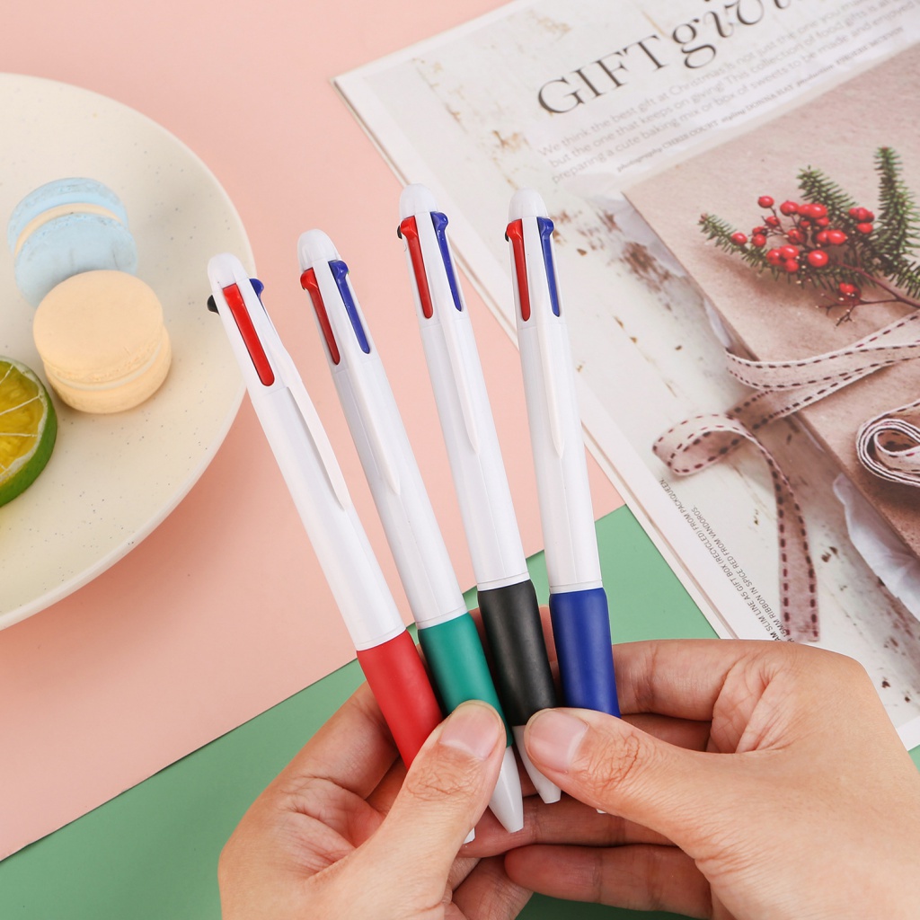 Caneta Esferográfica Multicolor Criativa Prática De Escritório Multifuncional