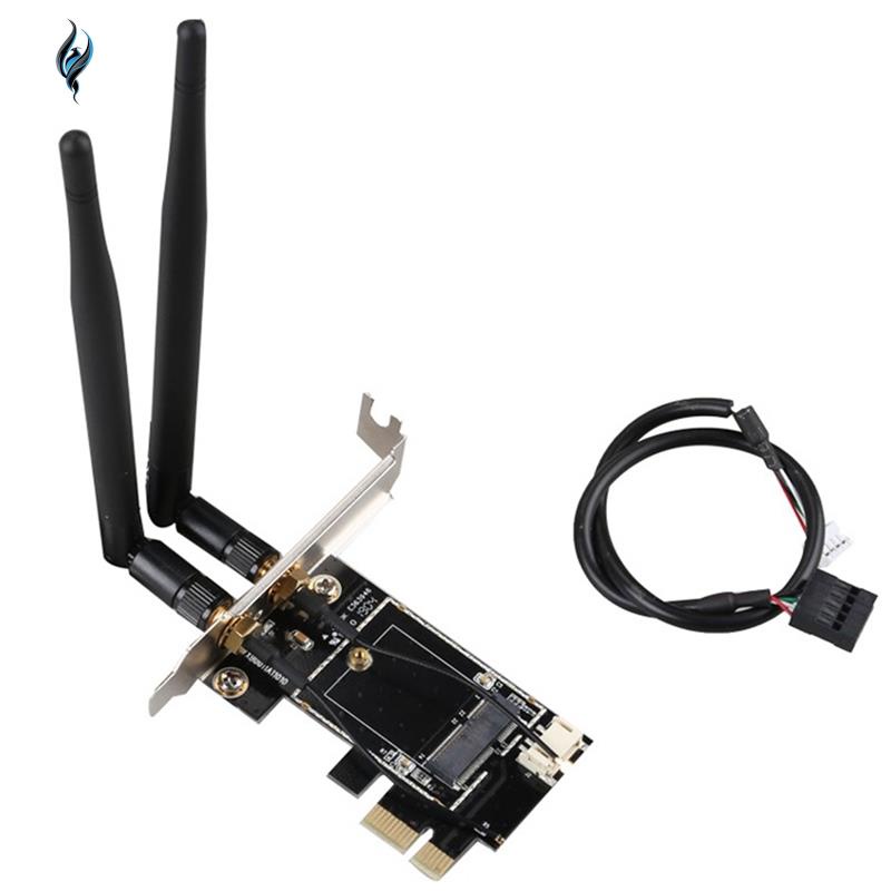 Adaptador De Placa De Rede Sem Fio Wifi Bluetooth PCIe Para Expansão M . 2 NGFF