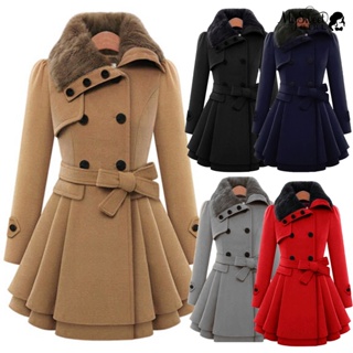 Mysweetgirl Casaco/Sobretudo Feminino Com Lapela/Estilo Coreano/Outono/Inverno