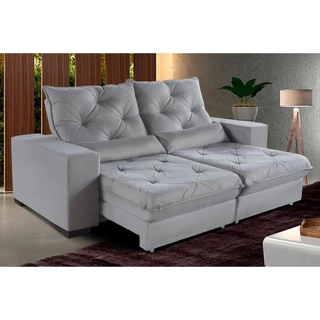 Sofá Isis Retrátil Reclinável 1,80m Suede c/ Molas ensacadas - Sofá Casa