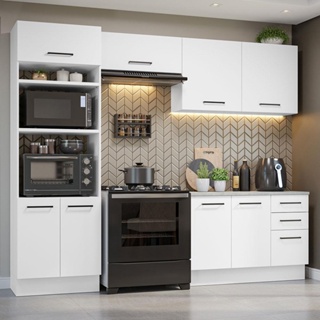 Armário de Cozinha Completa 270cm Branco Agata Madesa 07