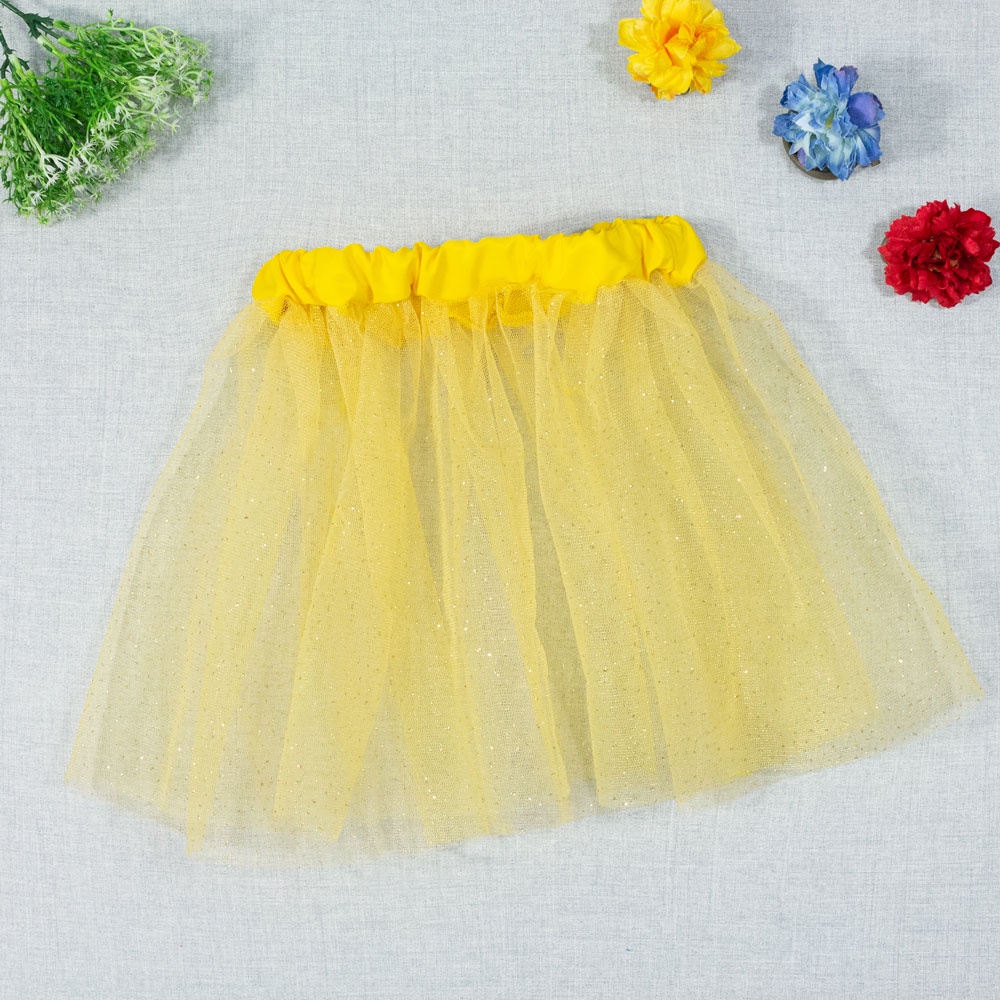 Saia de tule bebê com glitter amarelo | Shopee Brasil