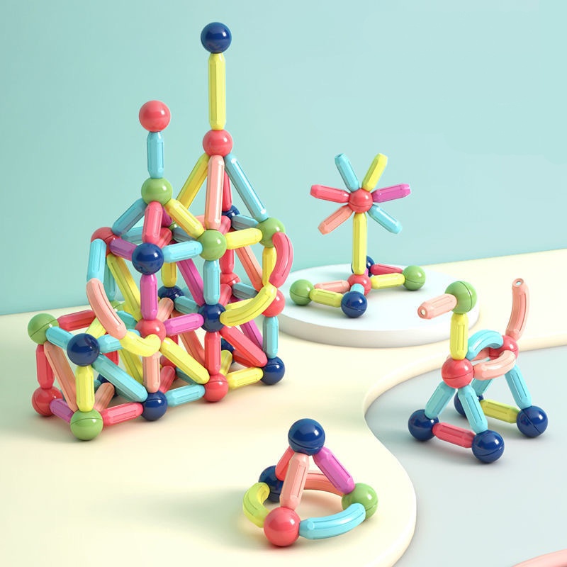 DIY magnéticas coloridas de blocos de construção construção brinquedos  magnéticos Jogos Sticks e bolas brinquedos - China Puzzle brinquedos,  cartões magnéticos e esferas de aço magnético