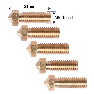 Bico Nozzle 0,4 / 0,5 / 0,6 / 0,8 / 1,0 mm Mk8 E3d Volcano