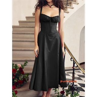 Pum-Women Summer Dress Solid Color Sleeveless Bandage Party Vestido De Linha A Para Coquetel De Praia De Boate