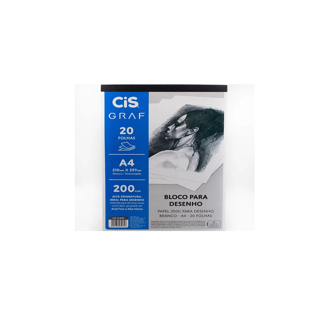 Bloco Para Desenho Papel Branco 20 Folhas A4 200g Cis Graf Shopee Brasil 4826