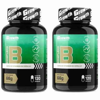 Complexo B 120 Cápsulas Growth Supplements Kit 2 Potes