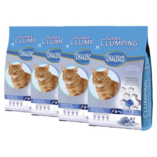 Kit 4 Areias Higiênicas Para Gatos Sílica Super Clumping Chalesco - 1,8kg