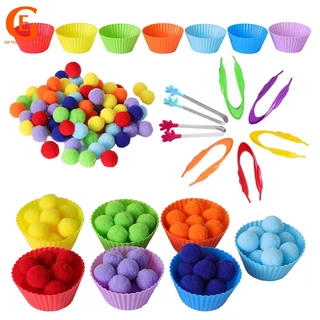 Kids Sorting Bowls Toddler Clip Ball Classificação De Cores Da Bola De Grampo Pré-Escolar Educação Infantil Montessori Fine Motor Skills Toy