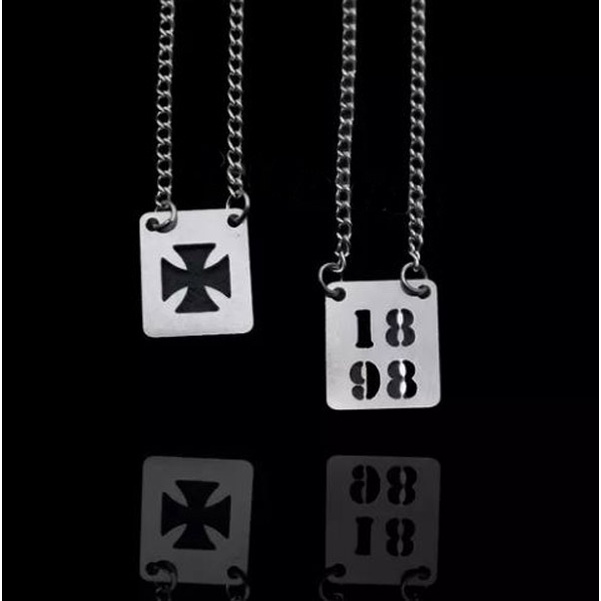 Cordão Corrente Escapulário 60cm Masculino Feminino Time Vasco Cruz Malta Aço Inox Antialérgico