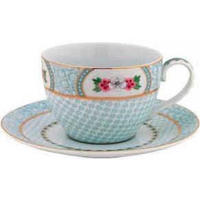Jogo de Chá Porcelana Verde - Donna Coisinha Decor