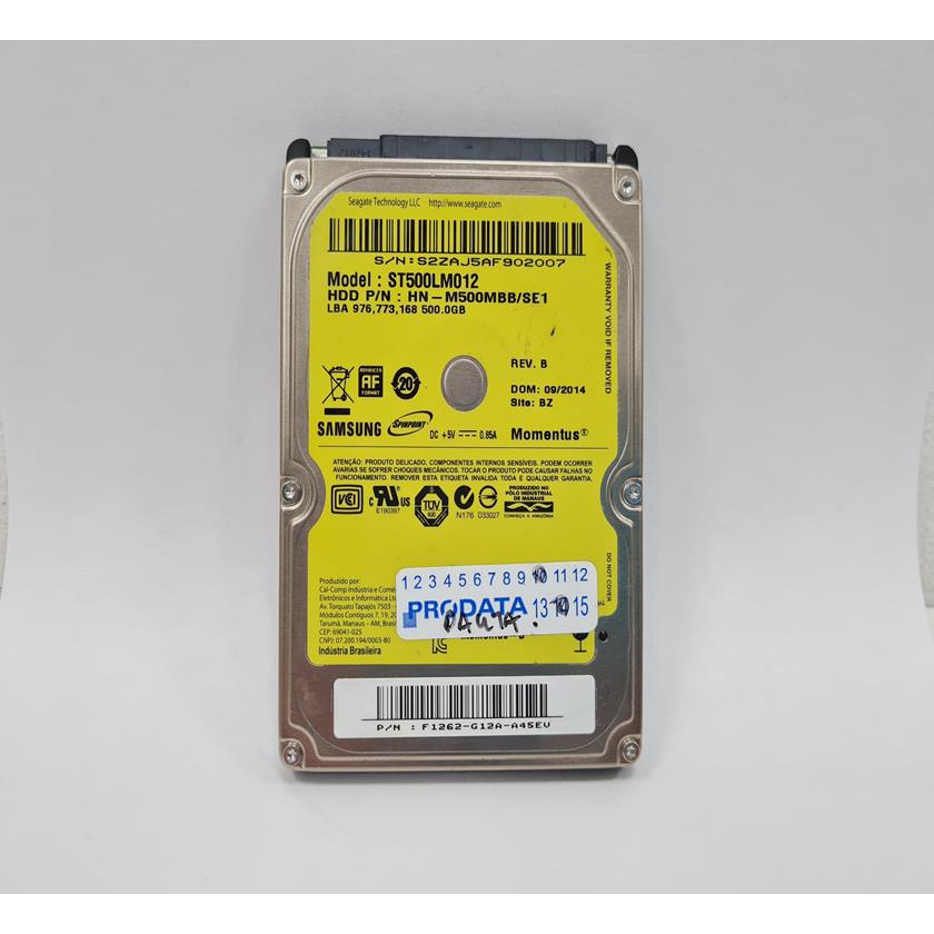 Hd Notebook 500gb Sata 2.5" Testados Garantia Nota Fiscal