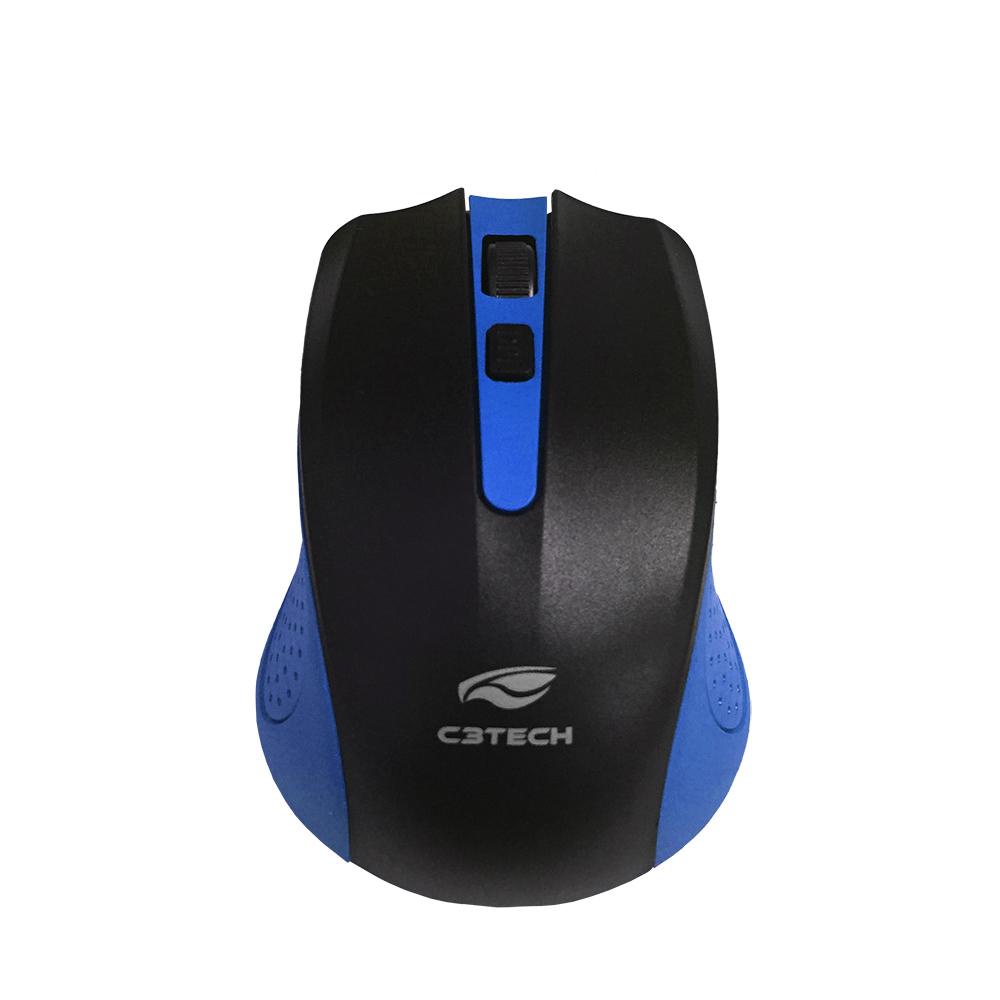 Mouse Sem Fio Azul C3Tech M-W20BL 1000 Dpi