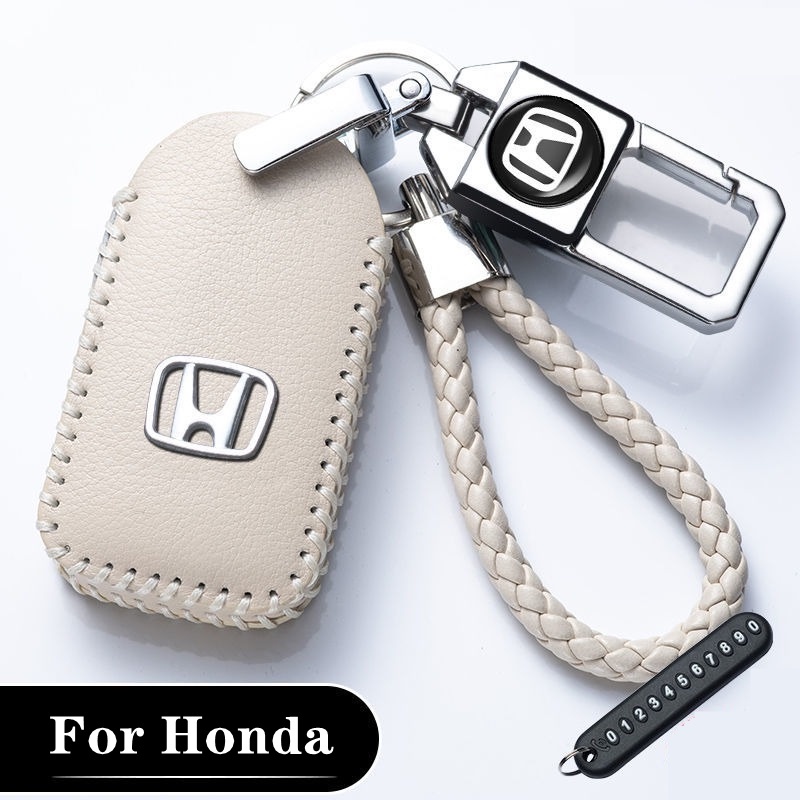 Capa Honda Chaveiro Brio Acessórios Cidade Civic BRV HRV CRV Tipo R WRV ACCORD Odyssey Moda Metal Couro Para Carros