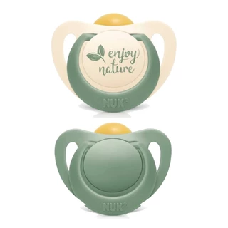 Kit 2 Chupetas For Nature Latex 6m+ Verde  - NUK em Oferta na Shopee