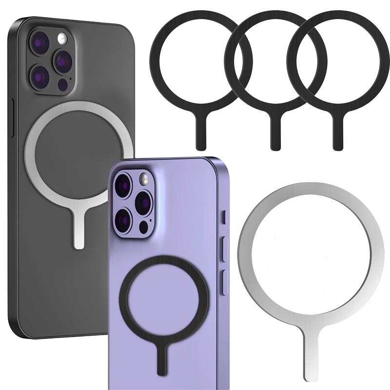 5Pcs Universal Magnetic Q Em Forma De Carregador Magnético Sem Fio De Aço Inoxidável Anéis Magnéticos Para A Maioria Dos Dispositivos De Telefone Celular